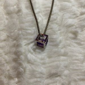 gemstone geometric necklace